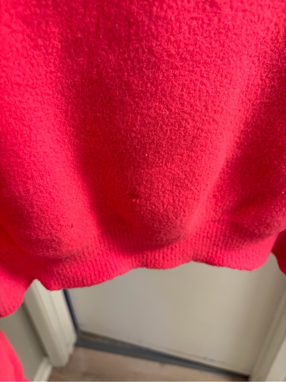FLAWED Zara Pink Turtleneck Cropped Sweater Size M - Picture 9 of 9